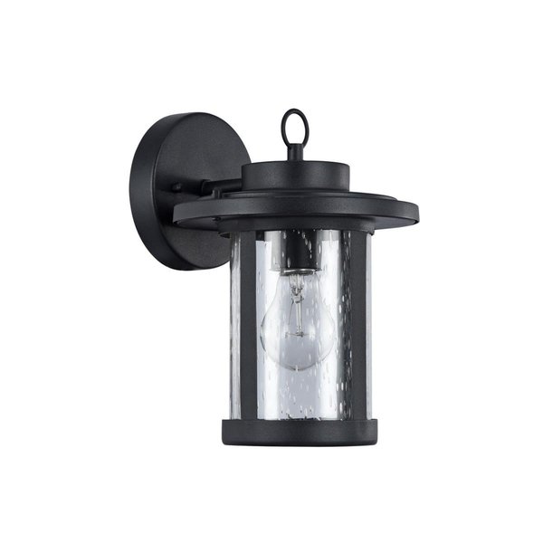 Supershine 10 in. Lighting Vaxcel Transitional 1 Light Black Outdoor Wall Sconce - Textured Black SU2542836